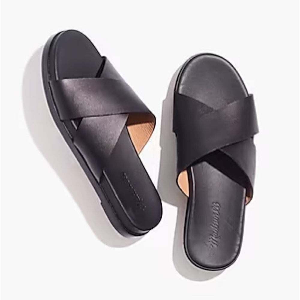 Madewell The Louisa Crisscross Slide in Black, perfect summer shoe